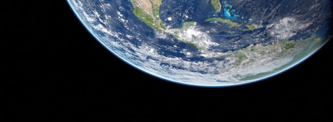 view of earth in outer space